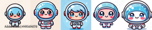 cute astronaut design vector standing