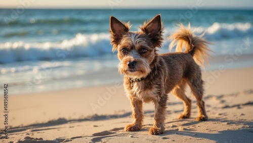 Dog from Thailand hunting for something at the beach