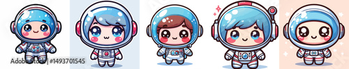 cute astronaut design vector standing