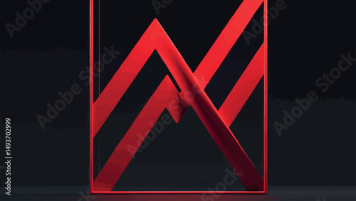 Bouncing zig-zag line. Motion-ready minimalist vector with energetic rhythm and bold color.
