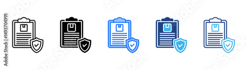 Compliance Icon Set With Multiple Style Collection 