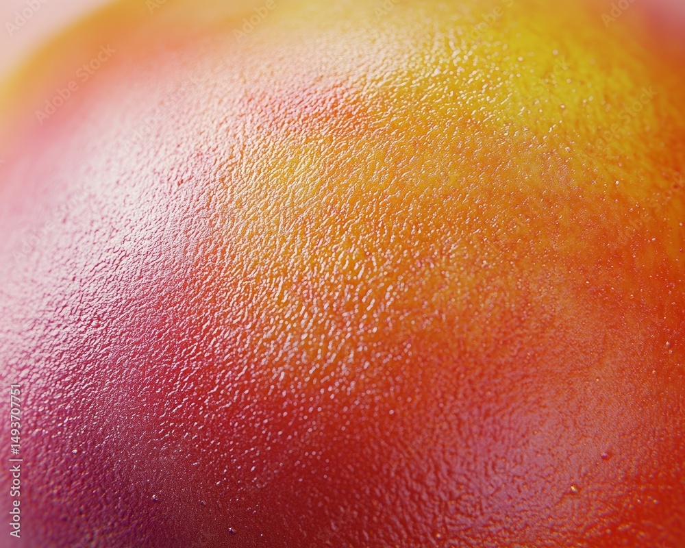 Fototapeta premium Ripe mango with smooth skin vivid color hyperrealistic background