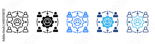 Employee Engagement Icon Set With Multiple Style Collection 
