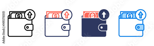 Budgeting icon sheet multiple style collection