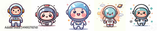 cute astronaut design vector standing