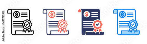 Billing icon sheet multiple style collection