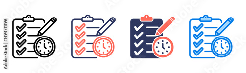 Tasks icon sheet multiple style collection