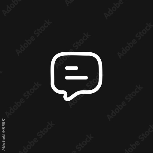 Message text icon logo flat vector design