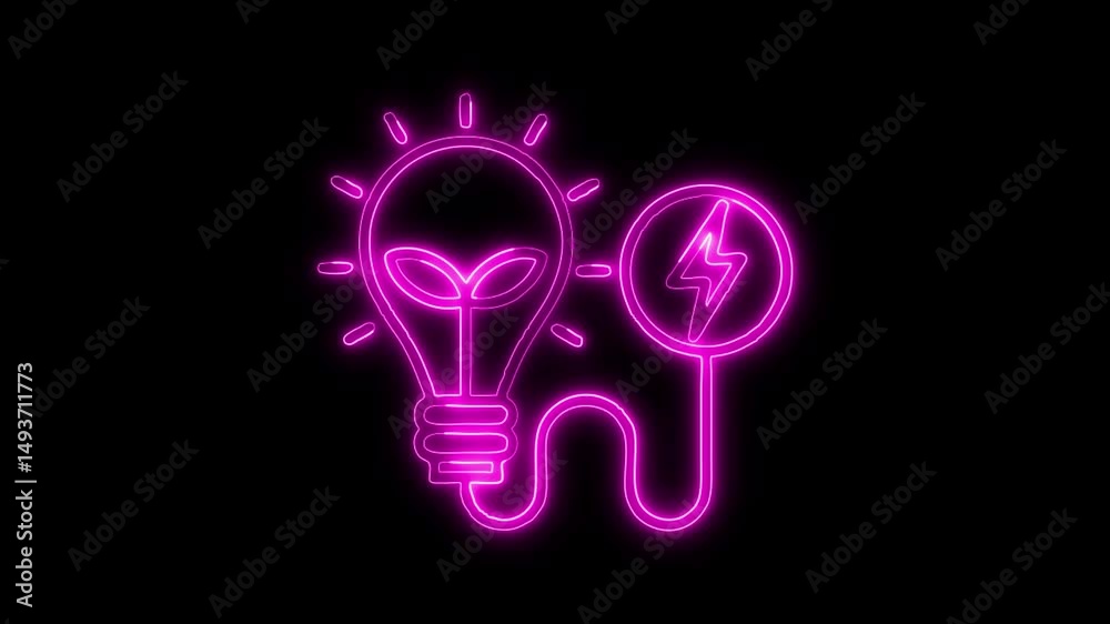 Renewable Energy Icon HD Video black background Renewable Energy Icon HD Video black background