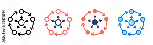 Dataflow icon sheet multiple style collection