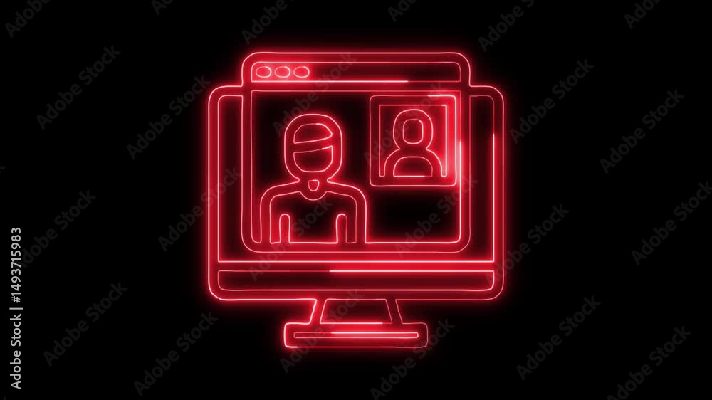 Video Call Icon HD Video black background