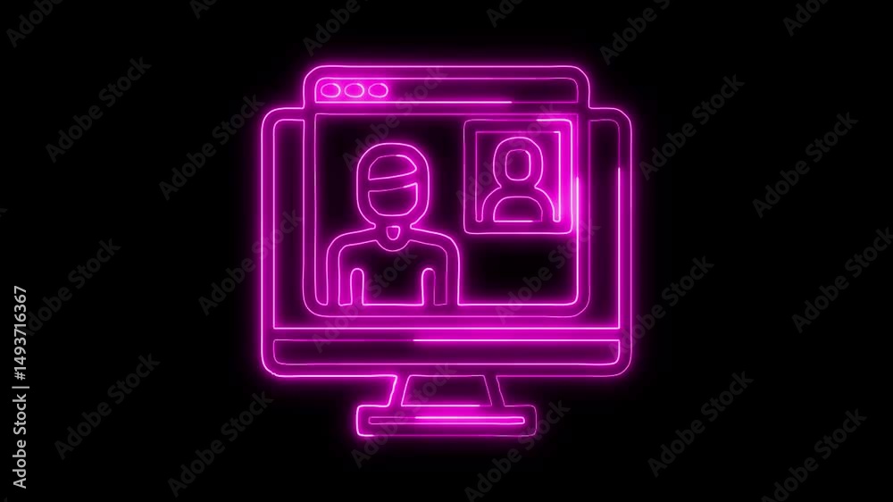 Video Call Icon HD Video black background