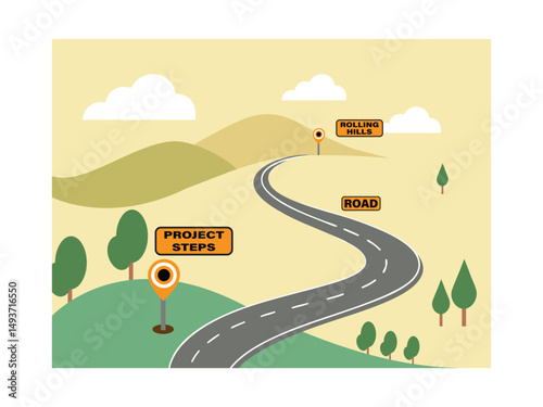 Timeline Road Transparent Background Illustrations & Vectors