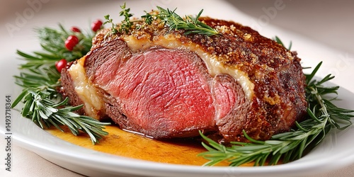 photo of delicious prime rib 