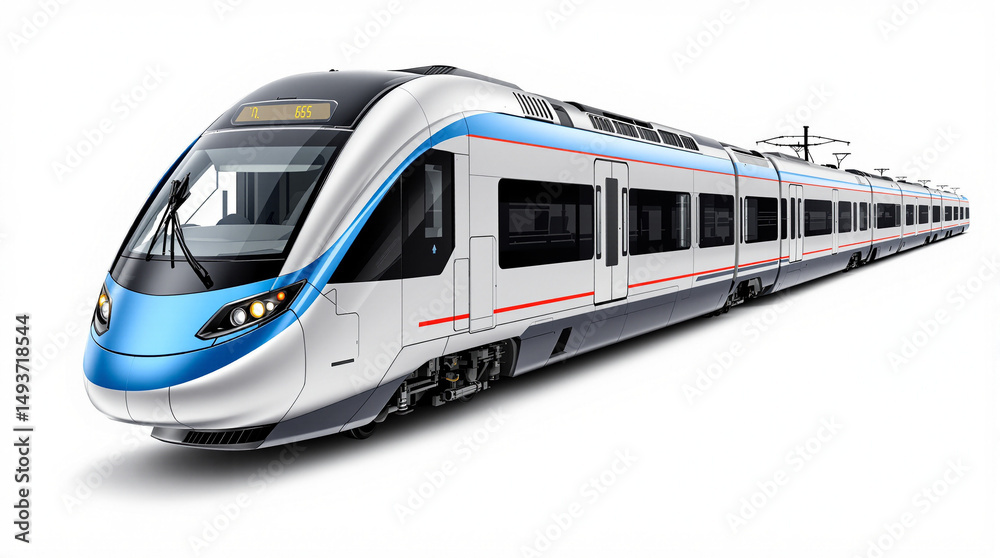 Fototapeta premium train on a white background