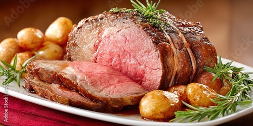 photo of delicious prime rib 