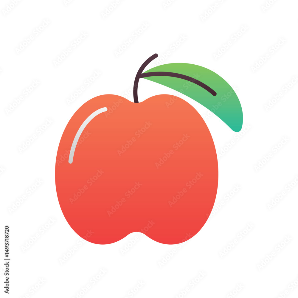 Fototapeta premium Apricot Vector icon