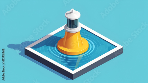 Siren in isometric icon, emergency sound