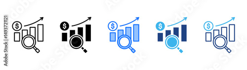 Analysis Icon Set With Multiple Style Collection 