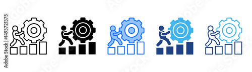 Challenge Icon Set With Multiple Style Collection 
