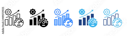 Performance Icon Set With Multiple Style Collection 