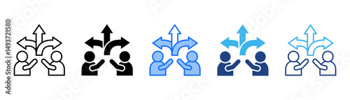 Direction Icon Set With Multiple Style Collection 