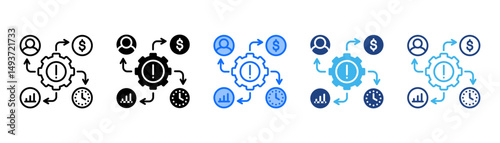 Impact Icon Set With Multiple Style Collection 