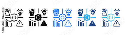 Swot Analysis Icon Set With Multiple Style Collection 