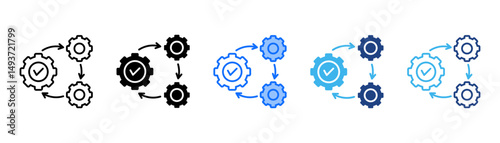 Execution Icon Set With Multiple Style Collection 