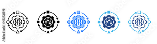 Adaptation Icon Set With Multiple Style Collection 