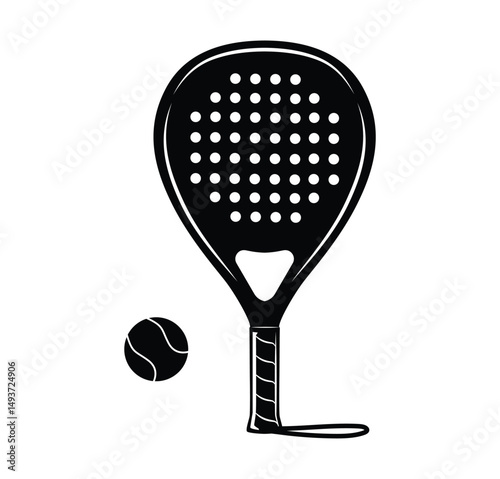 Padel tennis racket silhouette