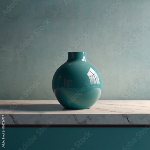 Minimalist Product Display with Elegant Pedestal and Abstract Geometric Object in Studio Setting