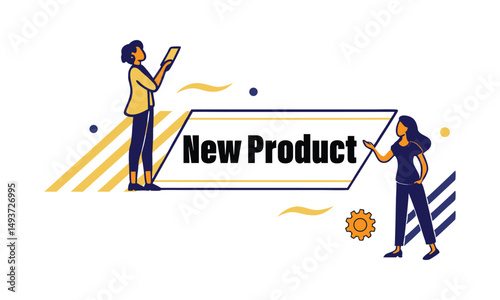 The image displays a graphic announcing a New Product banner