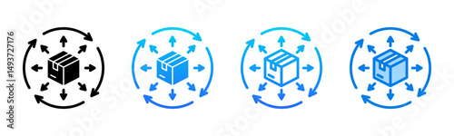 Supply icon sheet multiple style collection