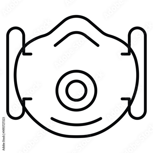 N95 Vector Icon for Infection Control Measures