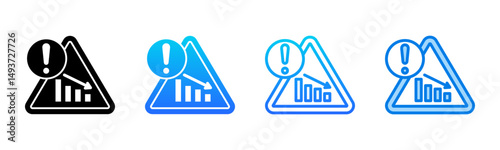 Risk icon sheet multiple style collection