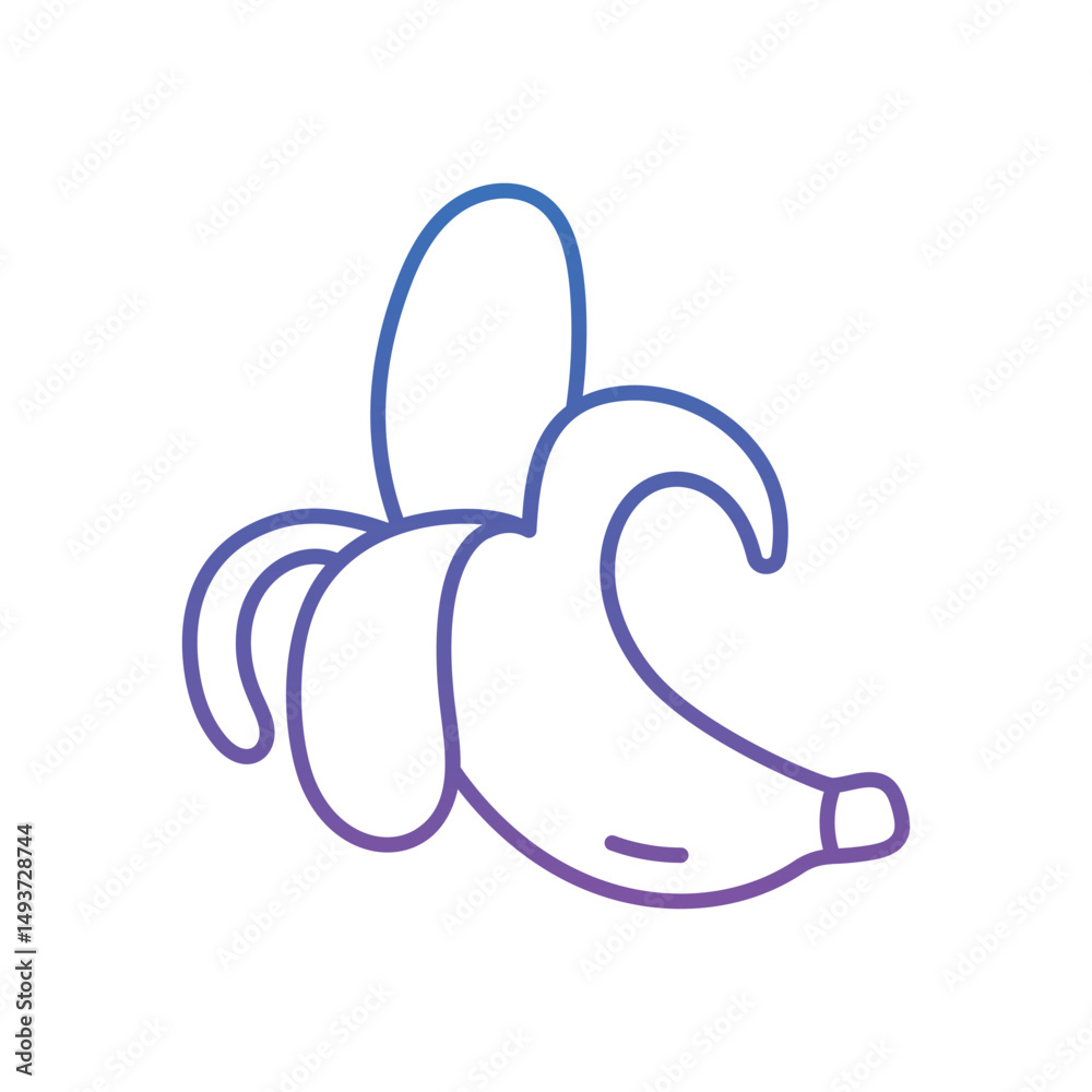 Obraz premium Banana Vector icon