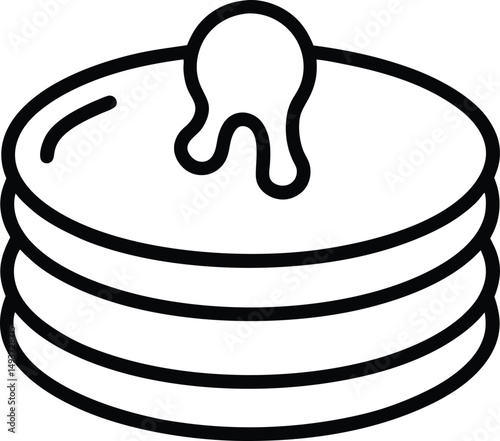 Panchack outline icon on transparent background 