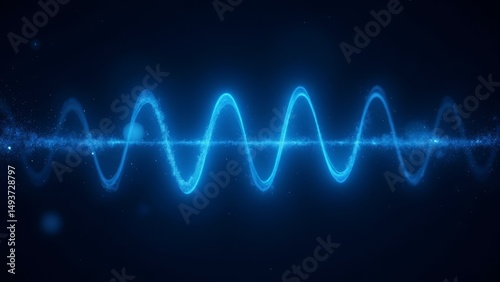 Blue waveform technology screen