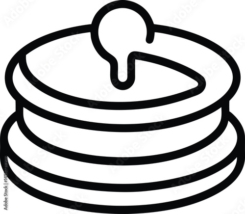 Panchack outline icon vector illustration 