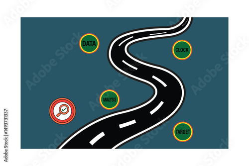 Timeline Road Transparent Background Illustrations & Vectors