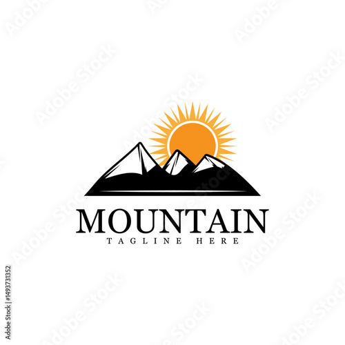 Sun and Mountain Branding Logo