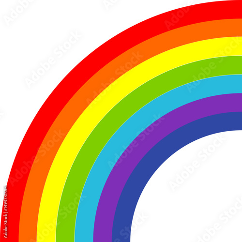 Colourful rainbows and cloud with rainbow colors tail . Cartoon rainbow . Hand drawn color arc vector illustration. Doodle, flat graphic colorful collection.