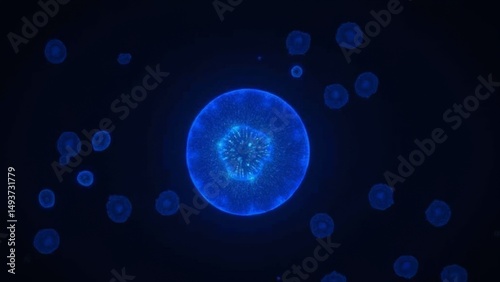 Blue micro sphere image