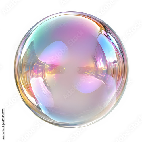 Iridescent soap bubble