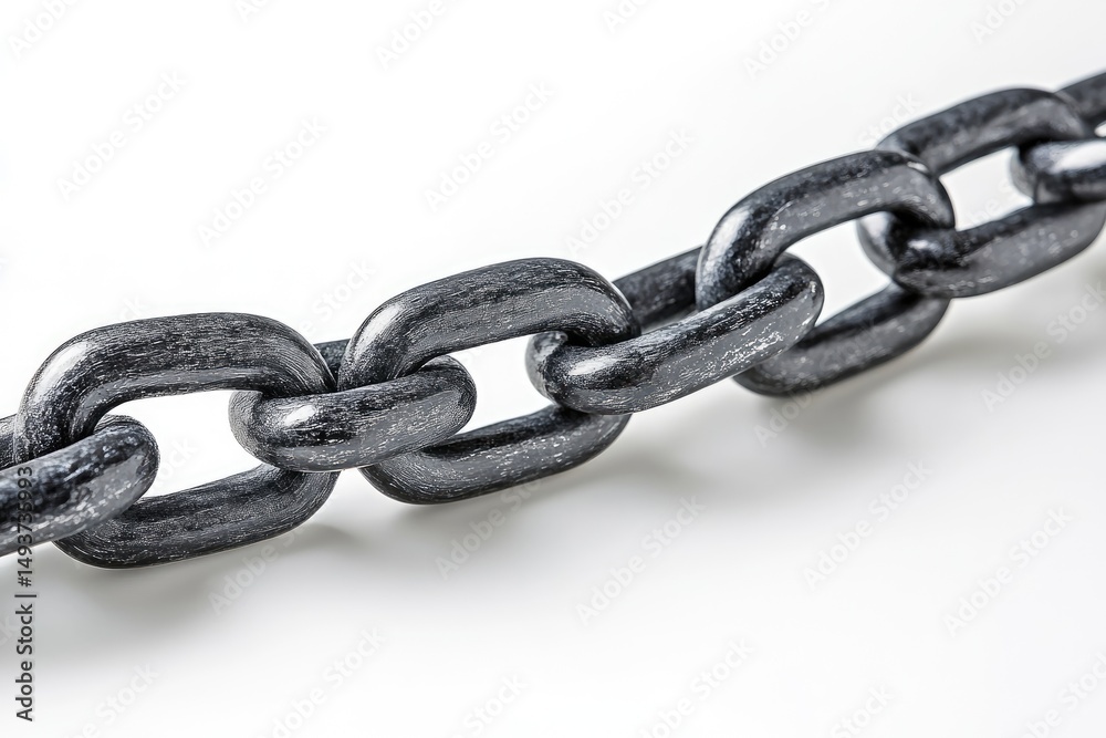 Obraz premium Metal chain on white background