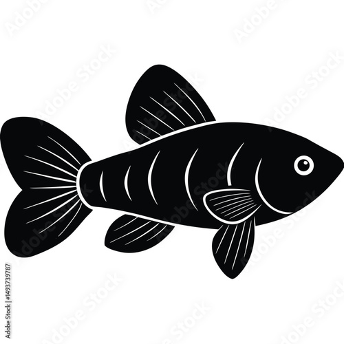 vector illustration of goldfish