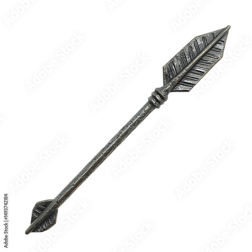 Contemporary Arrow with Structured Design and a Isolated on Transparent Background