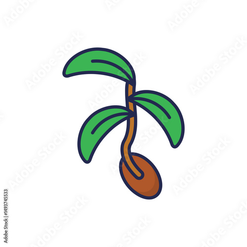 Green Sprout Vector icon