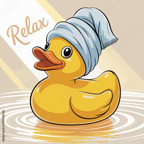 Relaxing Rubber Duck in Spa Light